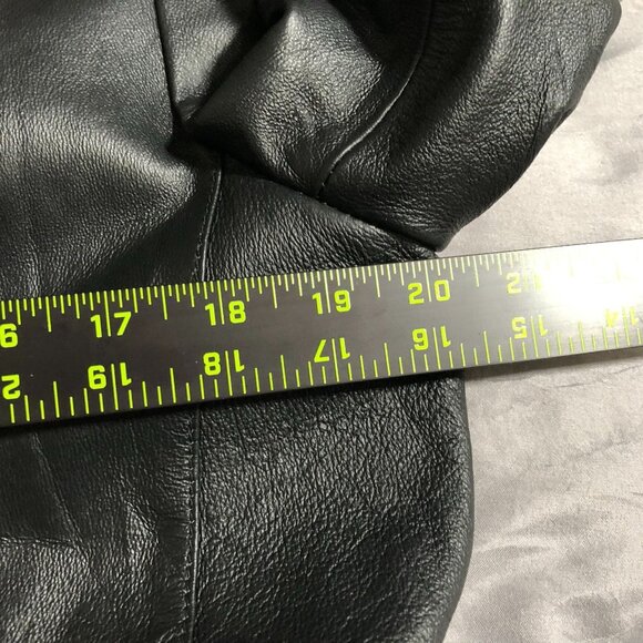 Worthington Womens Moto Blazer Leather Jacket Large Black Three-Button Collared - Picture 5 of 16